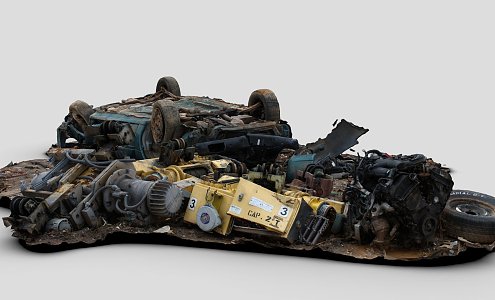 Scrap car 3d model