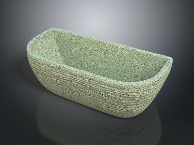 Light Green Woven Rectangular Storage Basket For Home Organizing 3d model