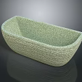 Light Green Woven Rectangular Storage Basket For Home Organizing