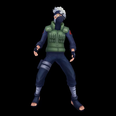 Modern game character Kakashi 3d model