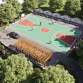 Beautiful Country Activity Square 3d model