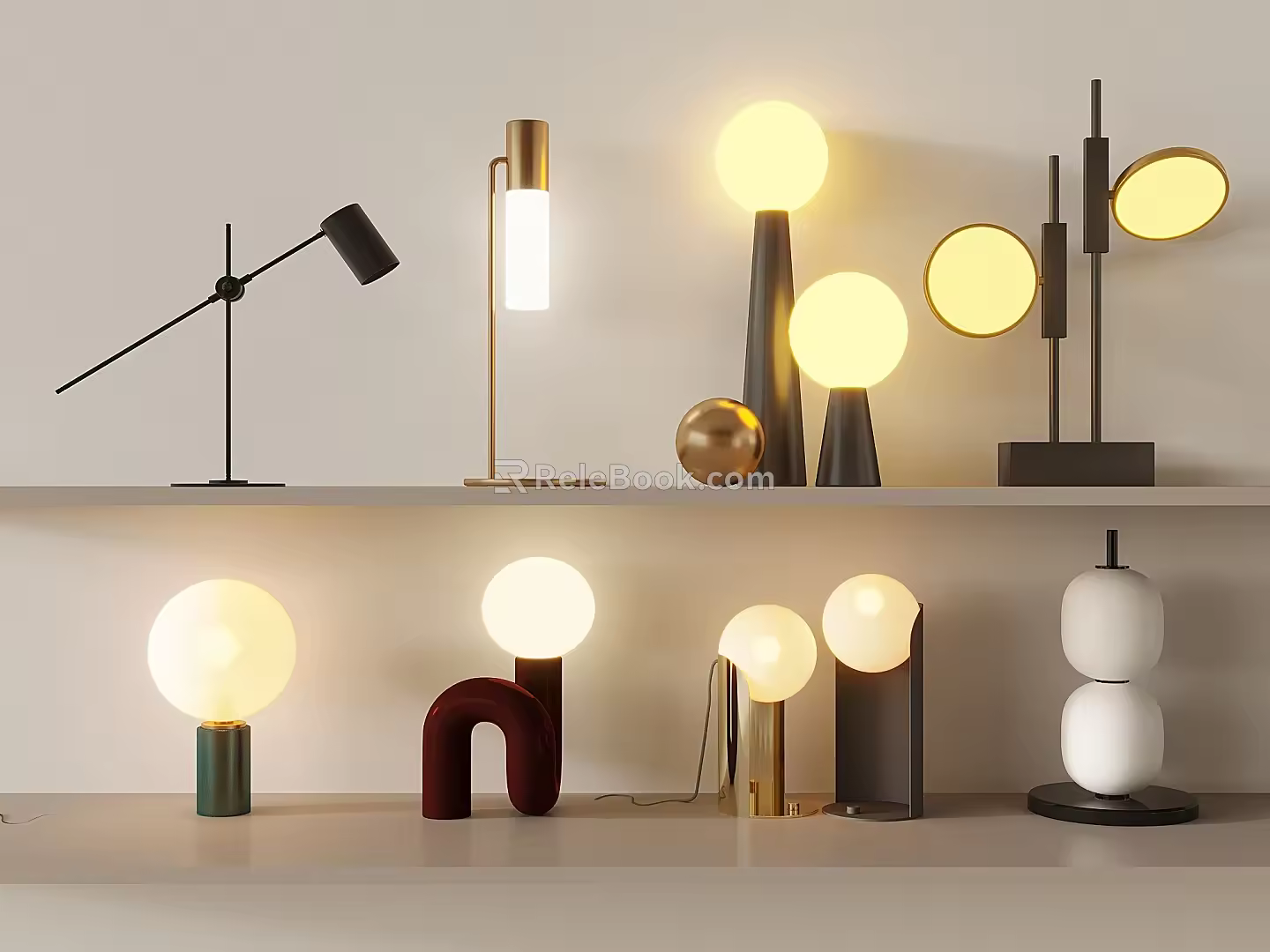 Light Luxury Table Lamp Table Lamp Combination Art Table Lamp 3d model