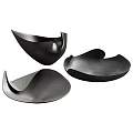 Modern Coffee Table with Stylish Black and Silver Contemporary Decorative Bowls and Elegant Design Elements