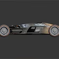 Unique Concept Race Car Featuring Dragon Pattern And Sleek Silver Black Exterior