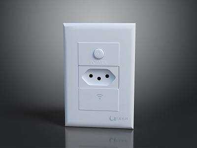 Socket Power Outlet Wall Outlet Power Plug Board 3d model