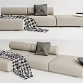 Modern corner sofa multiplayer sofa 3d model