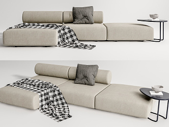 Modern corner sofa multiplayer sofa 3d model