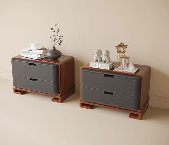 New Chinese Bedside Cabinet Jewelry Ornaments 3d model