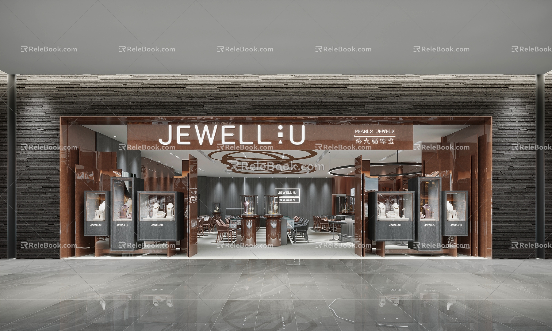 Modern Jewelry Store 3d model