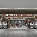 Luxury Jewelry Store Front Featuring Display Windows And Interior Design