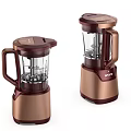 Modern Kitchen Appliances Blenders With Copper Burgundy Design And Glass Jars