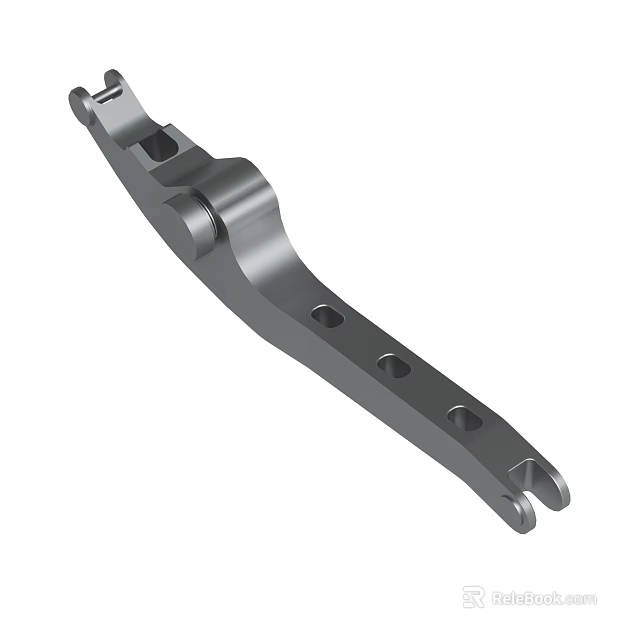Industrial Metal Mechanical Part Featuring Precision Machined Holes And Durable Structure 3d model 
