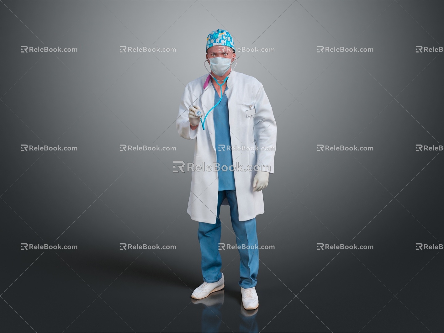 modern doctor male doctor figure man model