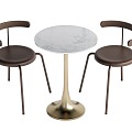 Casual table and chair combination 3d model