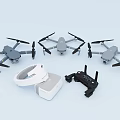 Modern Smart Machines Featuring Drone VR Headset Smartphone And Controller 3d model
