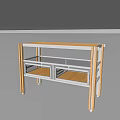 Modern Table And Chair Set With Metal Frame Wooden Legs And Mesh Door Drawers