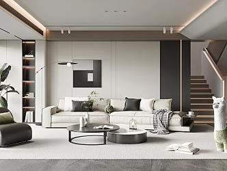 modern living room 3d model