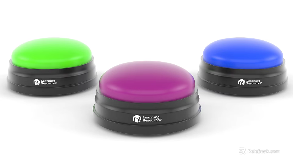 Smartlife Round Switch Panels in Green Purple Blue with Modern Design 3d model 