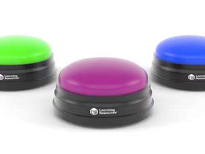 Smartlife Round Switch Panels in Green Purple Blue with Modern Design 3d model