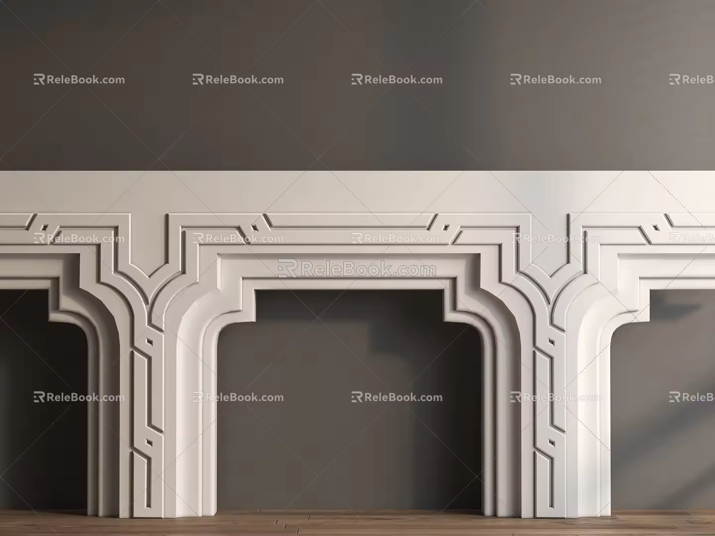 European-style gypsum line corner line 3d model