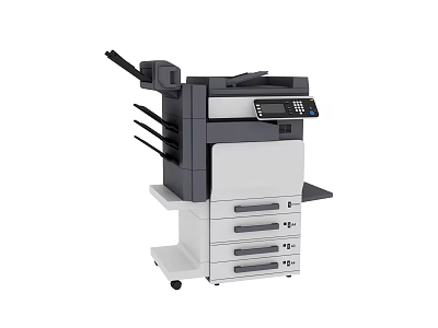 Multifunctional Office Appliance With Print Scan Copy Functions And Multiple Drawers 3d model
