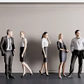 Group Of Business People In Formal Attire Standing