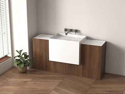 Wash basin bathroom cabinet faucet 3d model