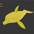 3D Dolphin Character With Vibrant Blue Purple And Pink Playful Animated Design