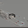 Industrial Equipment Production Line With Conveyor Belts Robotic Arms And Connected Machinery For Packaging Processing