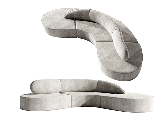 Modern shaped sofa 3d model