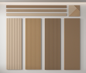 Modern wall panel 3d model