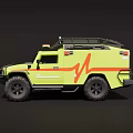 Modern off-road RV crossing car field rescue car 3d model