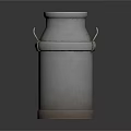 Sturdy Metal Household Milk Can With Two Side Handles And Wooden Base