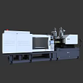 Industrial Precision Injection Molding Machine With White Gray Body Digital Control Panel And Dual Units