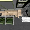 Modern Clubhouse Interior Design With Wooden Panel Walls Green Seating And Marble Reception Desk