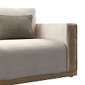 Multi-person sofa linen fabric sofa simple sofa 16 3d model