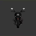 Modern Black Motorcycle With Sleek Sporty Design And Alloy Wheels