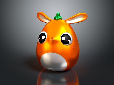 Modern toy radish cartoon radish cartoon radish 3d model