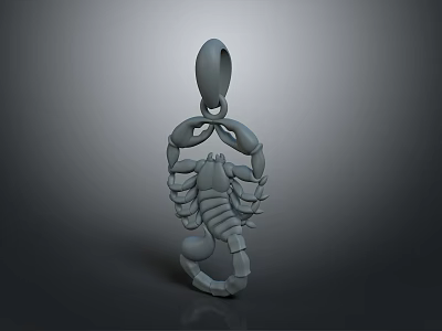 3D Designed Scorpion Pendant Jewelry With Intricate Claw And Tail Structure 3d model