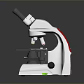 Binocular Laboratory Microscope With White Design And Scientific Equipment Features 3d model