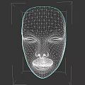 Realistic Woman Face Mask With Defined Eyebrows And Natural Lips Design