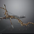 Decorative Bow And Arrow Design With Intricate Metallic Patterns Arrowhead And Fletching