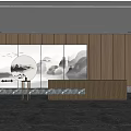 New Chinese Front Desk 3d model