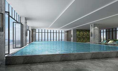 Modern Swimming Pool 3d model