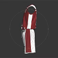 Red and White Basketball Jersey and Shorts with Number 22 and Blue Logo