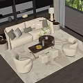 Modern Bentley Sofa Coffee Table Combination Bentley Coffee Table Double Sofa Single Person Sofa Brand Furniture Carpet 3d model