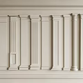 Classical Decorative Columns With Various Styles And Carved Details For Interior Design 3d model