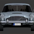 Light Blue Classic Sports Car With Vintage Design And Sleek Exterior