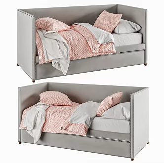 Modern Single Bed Sofa Bed 3d model