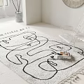 Modern Square Carpet 3d model